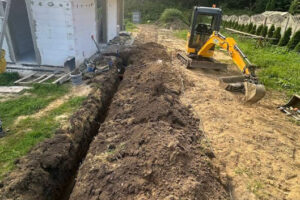 wykopy pod&nbsp;kanalizację